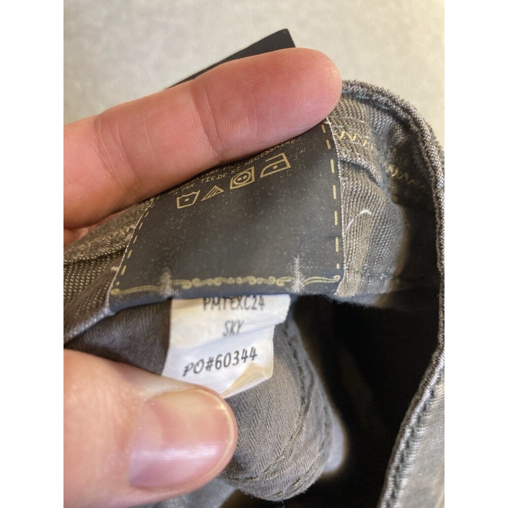 Stitch’s Platinum Denim Sz 33 Texas Gray Coderoy Flare Stretch Buffalo Country - Picture 13 of 13